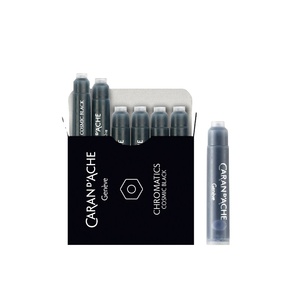 Cartouches de recharge <span class=keywords><strong>d</strong></span>'<span class=keywords><strong>encre</strong></span> bleu-noir <span class=keywords><strong>CARAN</strong></span> <span class=keywords><strong>D</strong></span>'<span class=keywords><strong>ACHE</strong></span> jetables, portables, anti-colmatage, lot de 6, importées - Product Image 1