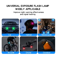 Mini lumière stroboscopique de Drone 7 couleurs USB LED feu arrière anti-collision pour le signal d'avertissement d'éclairage extérieur automatique de vol de nuit