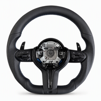 Volant pour BMW F30 F31 F32 F33 F34 F35, style M Sport, cuir noir, volant à fond plat, amélioration du volant