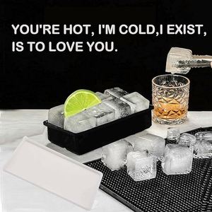 <b>Ice</b> Cube Tray Large Size Silicone Giant <b>Ice</b> <b>Maker</b> Silicone Cube Trays Large Square <b>Ice</b> Molds with Lid Reusable <b>Maker</b> - Product Image 3