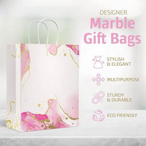 Strong Durable Gift Bags with Handles Assorted Sizes and Colors Cute Luxury <b>Wedding</b> Welcome Birthday Load-bearing Paper Bag - Product Image 2