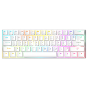 Teclado Mecánico para Juegos al 60%, Ergonómico, Cable Desmontable Tipo C, Mini, Blanco con Interruptores Azules, Teclado para Juegos al 60% - Product Image 6