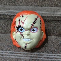 Masques en plastique Chucky sur le thème des films d'horreur pour Halloween Carnaval Masque de cosplay unisexe Accessoires effrayants pour hommes femmes Décoration