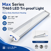 Luminaire linéaire LED SMD2835 Tri-Proof 18W, IP65, étanche à la vapeur, résistant aux chocs, corps en aluminium, pour stades sportifs, suspendu