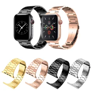 लक्जरी घड़ी बैंड के लिए एप्पल के लिए iWatch स्टेनलेस स्टील खेल का पट्टा घड़ी बैंड 40mm 38mm 42mm आकर्षण धातु लिंक कंगन