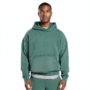 Sweat-shirt à capuche pour homme, coupe classique, 100% coton, couleur unie, molleton, streetwear décontracté, vêtements d'automne, impression numérique brodée, ODM - Product Image 1