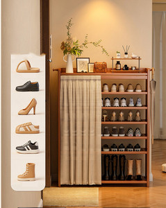Meuble à chaussures moderne grande capacité anti-poussière pour entrée de maison, étagère à chaussures multicouche, solution de rangement idéale pour location - Product Image 4
