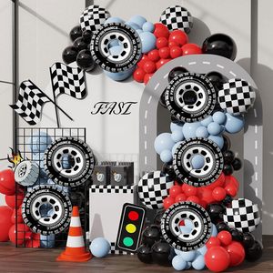 Lot de 6 ballons géants en aluminium de 30 pouces en forme de roue de voiture de course, personnalisables, pour décorations de fête d'anniversaire - Product Image 3