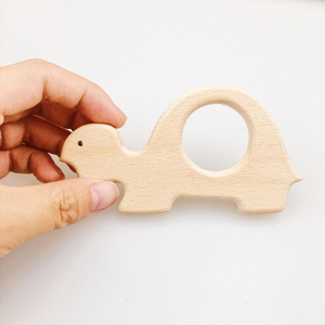 Nuevo masticable madera tortuga forma agarrar juguete BPA bebé libre de madera dentición - Product Image 4