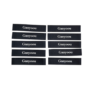 Logo de col haut de gamme personnalisé accessoire vestimentaire étiquette principale étiquette tissée avec étiquettes de cou - Product Image 5