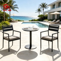Chaise de jardin en aluminium, chaise d'extérieur en métal avec accoudoirs, chaise de patio pour bronzer, style antique pour jardin, cour, pelouse