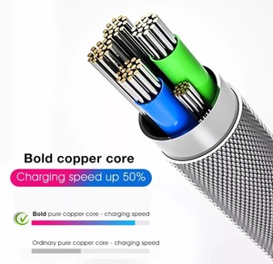 كابل USB للشحن 3 في 1 بإضاءة LED متدفقة لجميع أنواع الهواتف الخلوية - Product Image 6