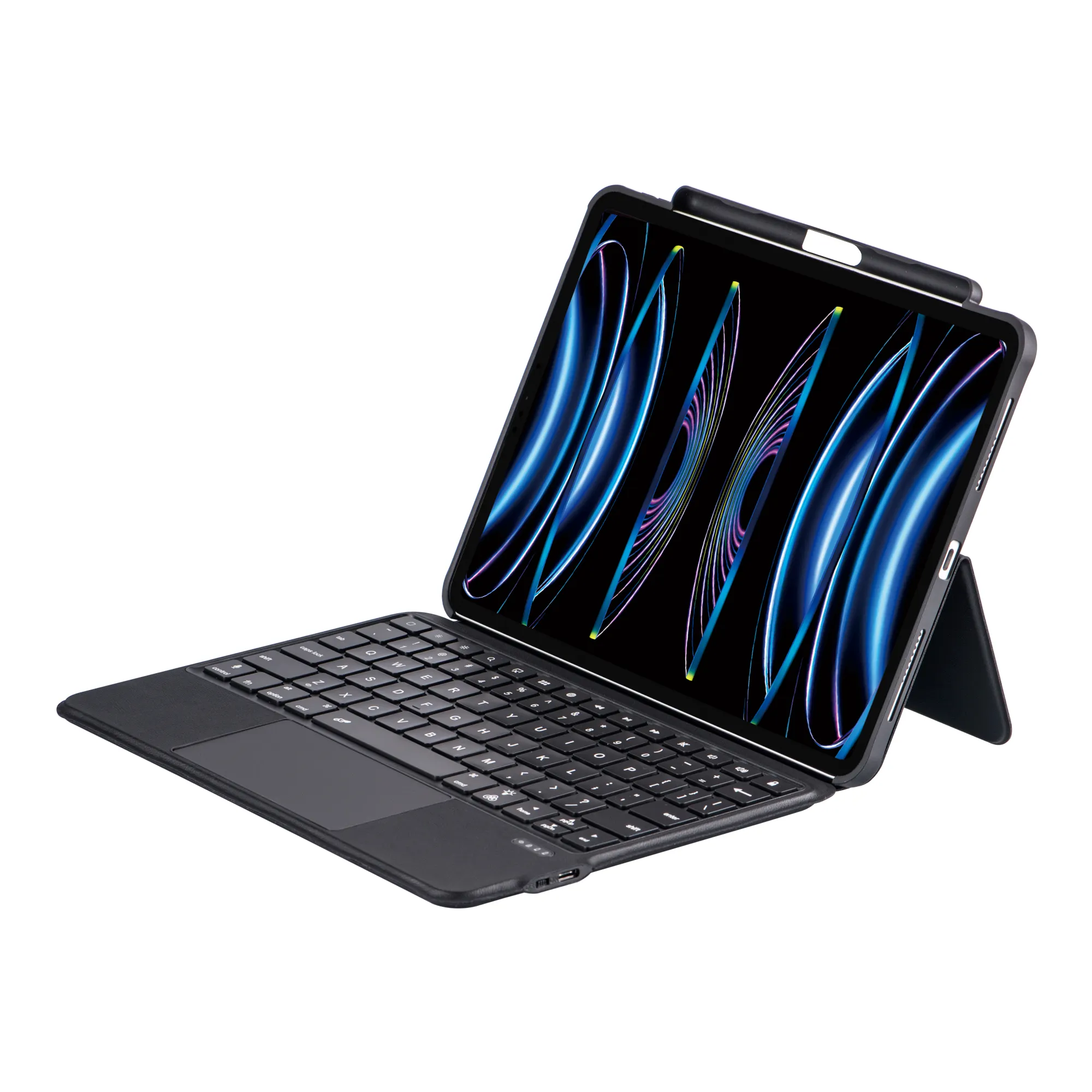 आईपैड के लिए वायरलेस कीबोर्ड बैकलाइट टचपैड कीबोर्ड केस 10.2 इंच आईपैड 2021 9वीं और 8वीं और 7वीं पीढ़ी के एयर 3 प्रो 10.5'' के लिए