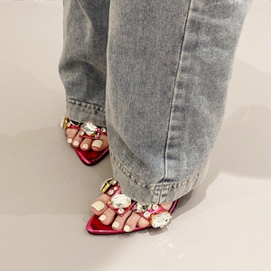 Sandalias de Tacón Alto con Correa para Mujer, Moda 2025, Tacones de Aguja, Tallas 35-42 - Product Image 4