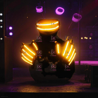 Gants personnalisés en coton avec laser à LED Gants lumineux unisexes interactifs pour scène de danse pour adultes
