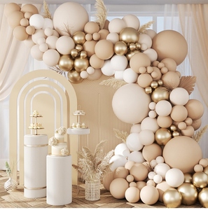 Kit arco a palloncino in lattice neutro con sabbia bianco oro metallizzato ghirlanda per compleanno di nozze o decorazioni per feste Baby Shower - Product Image 2