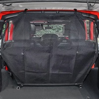 Filet de séparation pour siège arrière de Jeep, filet de chargement en maille, barrière pour chien pour Jeep Wrangler JK JL Gladiator JT 2DR 4DR 2007-2020 (Noir)