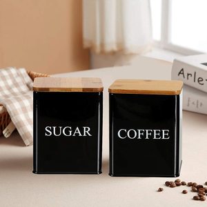 ภาชนะโลหะสำหรับใส่ขนมปังในครัวพร้อมโหลใส่กาแฟน้ำตาลชา - Product Image 4