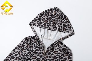 Осенняя Женская одежда, комплект из двух предметов, куртка на молнии с длинным рукавом и расклешенные брюки, спортивная одежда с леопардовым принтом, спортивная одежда, комплект из 2 предметов - Product Image 4