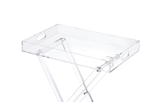 Lucite Gấp Di Động Rõ Ràng Acrylic Phục Vụ Khay Lưu Trữ Bảng - Product Image 2