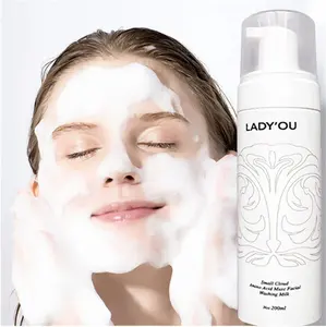 2023s 200ml Amino Acid Face Cleansing Mousse Moisturizing Oil Control Deep Cleaning Facial Cleanser Brighten Skin Colour