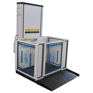 5M Outdoor Vertical Platform Wheelchair Lift Home Elevator Lift For Disabled People