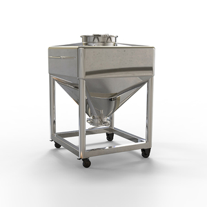 Công nghiệp thép không gỉ 304 316L di chuyển hình nón dưới vuông bột lưu trữ Tank Phễu container - Product Image 3