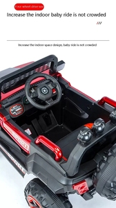 2025 fabrika yüksek kalite çocuklar elektrikli iki koltuk 12v pil uzaktan kumanda Off Road büyük tekerlek oyuncak sürülecek araç çocuklar için - Product Image 5