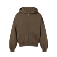 Nouvel Arrivage – Sweat à Capuche Homme Personnalisé Imprimé, Motif Lettres Oversize, Classique Automne, Fermeture Éclair Intégrale, en Laine Peignée Crochetée Écologique