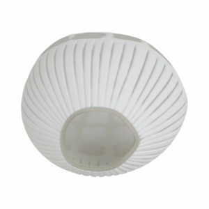Vaso rotondo in vetro con texture a coste, decorazione moderna per soggiorno, camera da letto, ufficio - Product Image 6