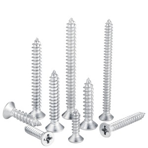 Sujetadores de fábrica Acero inoxidable 304316 Tornillos de madera autorroscantes Venta al por mayor 304 Tornillo de cabeza plana Phillips de acero inoxidable - Product Image 1