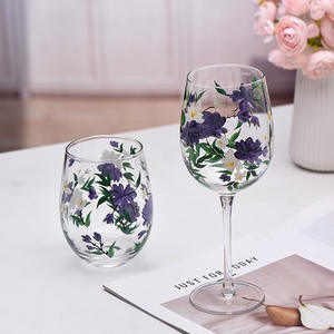 أكواب زجاجية بتصميم زهور عصرية للاستخدام المنزلي، تشمل كؤوس النبيذ وأكواب العصير وأكواب الزهور الزجاجية الشهيرة على شكل بيضة. - Product Image 1