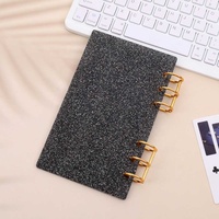 Hongbo Meilleure vente A6 PVC Budget classeur/Album Photo/Agenda planificateur couvre avec des anneaux dorés/noirs disponibles