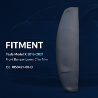REDFIRE Spoiler Bibir Bumper Depan Bawah Warna Hitam 1050421-00-D Tesla Model X 2016-2021 Kit Set Aksesori Pengganti