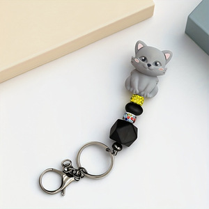Cross-border Cat 3D <b>Silicone</b> <b>Beads</b> Loose <b>Beads</b> DIY Keychain Women's Beading Decoration Cartoon Three-dimensional Animal <b>Beads</b> - Product Image 3