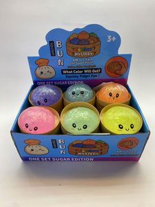 ของเล่นบีบยูนิคอร์นสุดฮิตข้ามพรมแดน ทำจากแป้งและเพคติน บรรเทาความเครียด ของเล่นบีบตุ๊กตาซาลาเปาหลากสีสัน กล่องสุ่ม - Product Image 5