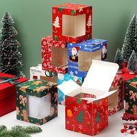 Boîtes cadeaux pour tasses à café de Noël pour l'expédition, tasses à sublimation, verres à vin transparents, boîte d'emballage cadeau pour blancs