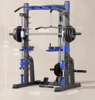 Dispositivo de entrenamiento integral multifuncional para el hogar, equipo de fitness para el hogar, máquina de sentadillas profundas y soporte de empuje