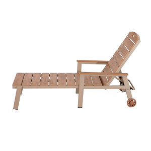 Chaises longues <span class=keywords><strong>de</strong></span> luxe en aluminium pour piscine extérieure meubles <span class=keywords><strong>de</strong></span> <span class=keywords><strong>jardin</strong></span> plage <span class=keywords><strong>plastique</strong></span> bois chaise longue avec roues - Product Image 2