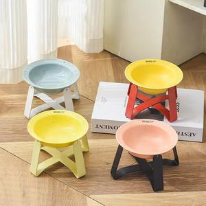 Cuenco <span class=keywords><strong>de</strong></span> cerámica para mascotas BD UFO Cat <span class=keywords><strong>de</strong></span> Corea del Sur, diseño Universal <span class=keywords><strong>de</strong></span> boca baja alta con marco <span class=keywords><strong>de</strong></span> hierro, protección para el cuello para perros - Product Image 2