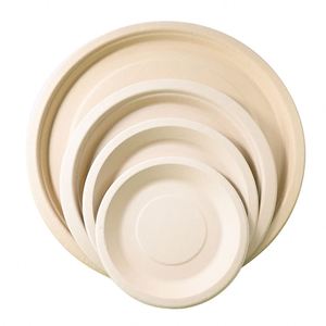 Vente directe d'usine, assiettes jetables en pulpe de bambou compostables durables de 6'', 7'', 9'' pour pique-nique, barbecue en plein air - Product Image 4