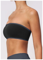 Soutien-gorge de yoga sans bretelles pour femme, antidérapant, sans coutures, tube top, soutien-gorge de sport extensible dans 4 directions, crop top pour l'entraînement et la gym