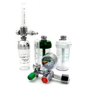 Flussometro per Ossigeno Medicale FLN PR Modello DIN Standard 0-15LPM 50PSI Verde Montato a Parete in Lega di Alluminio Tipo Split - Product Image 1