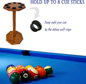 Support de queue de <span class=keywords><strong>billard</strong></span> autoportant, accessoires de table de <span class=keywords><strong>billard</strong></span>, capacité de 8 queues, support de queue de <span class=keywords><strong>billard</strong></span> en bois sur pied - Product Image 5