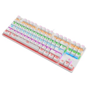 Clavier mécanique 87 touches, interrupteur bleu, compatible ordinateur portable, rétroéclairage RGB, design compact - Product Image 2