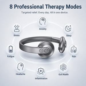 Stimulateur du nerf vague portable M010 en alliage aéronautique, silicone doux pour la peau, taille S/L réglable, appareil de relaxation rechargeable - Product Image 3