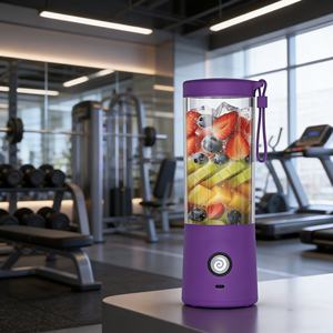 Electric Battery-Powered Ice Crushing 450ml BPA-Free Heavy-Duty Portable USB <b>Blender</b> Leak-Proof Turbo Mode One-Click Car/RV - Product Image 2