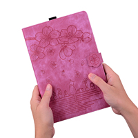 Étui portefeuille en cuir PU à motif floral de fleurs de cerisier pour tablette Xiaomi Redmi PAD SE 8.7 2024 K PAD 8.8 2025