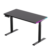 Bureau de jeu PC ergonomique, table d'ordinateur intelligente personnalisée, noir, mécanique, électrique, réglable