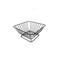 Cesta de Frutas em Metal Preto DaS para Armazenamento de Frutas na Bancada, Suporte Decorativo para Vegetais para Cozinha e Mesa de Jantar